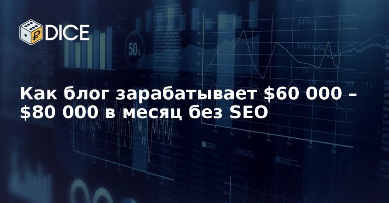 Как блог зарабатывает $60 000 – $80 000 в месяц без SEO